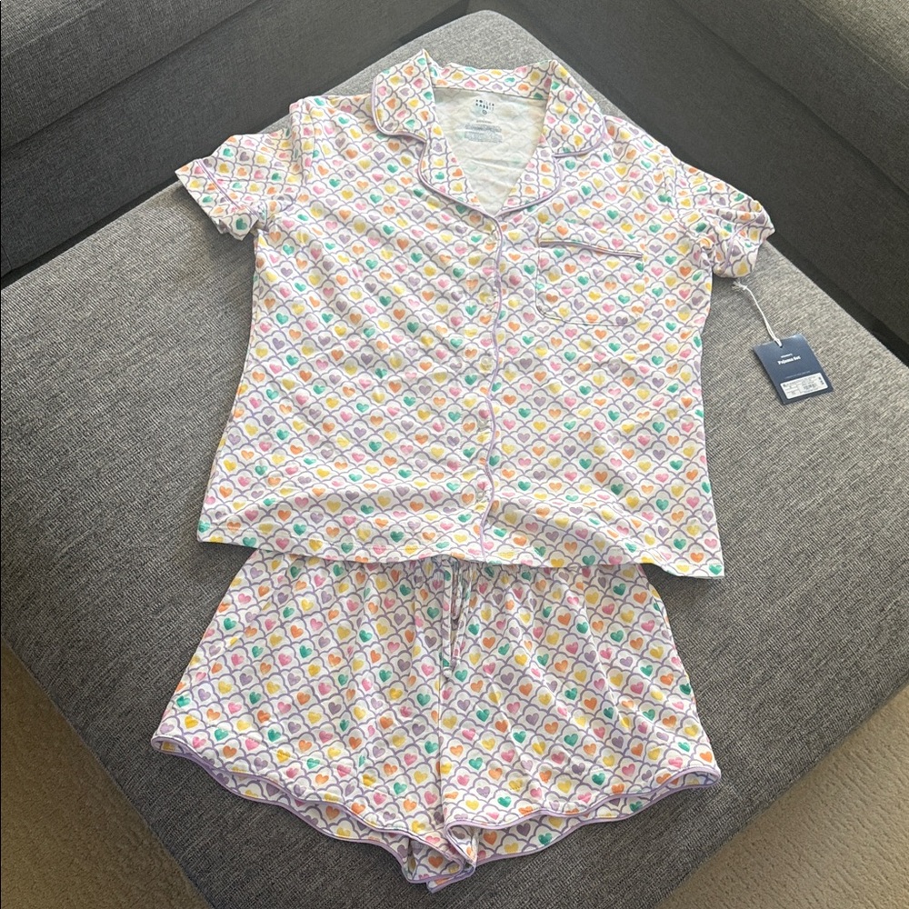 Roller Rabbit x Target Geo Hearts Women’s Shortie Pajama Set-Small-NWT